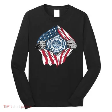 Super Fireman USA Long Sleeve Shirt