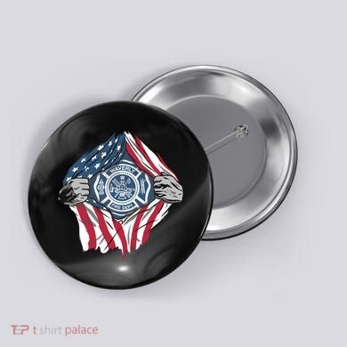 Super Fireman USA Button