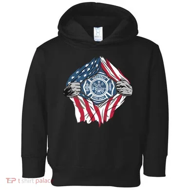 Super Fireman USA Toddler Hoodie