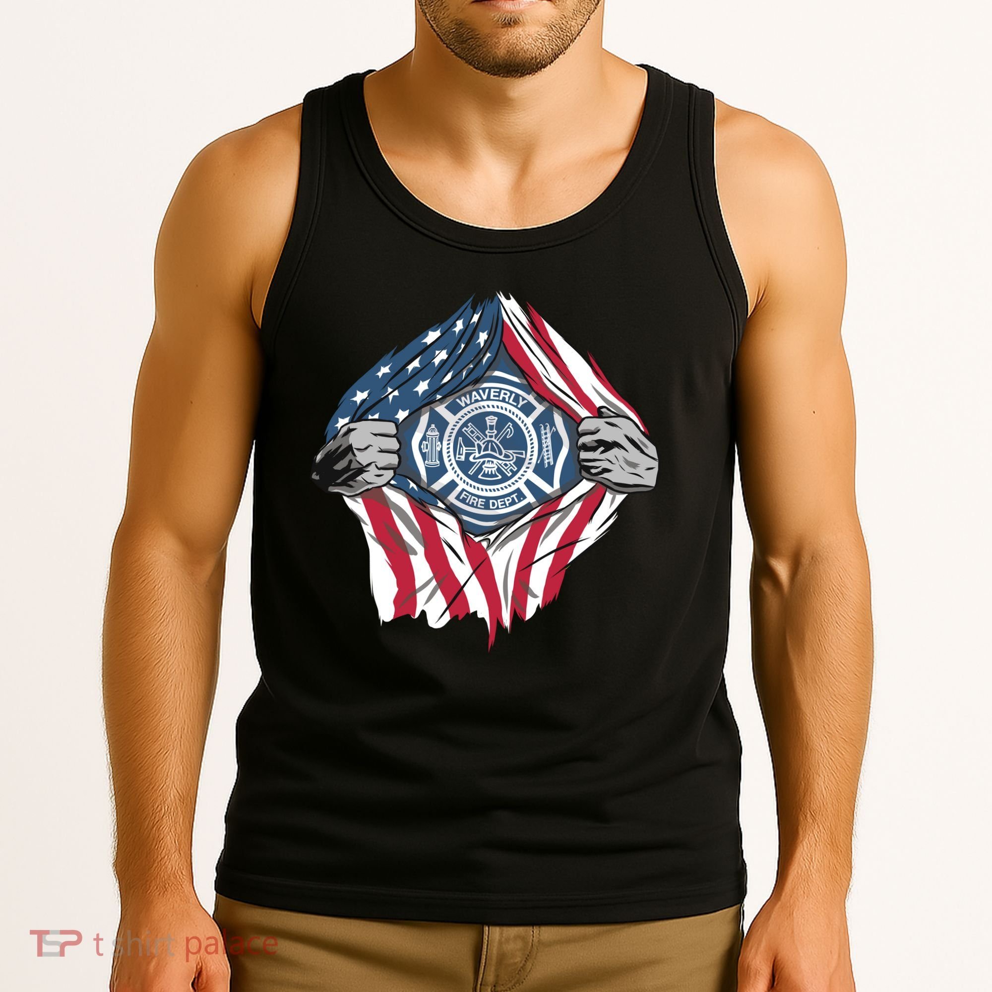 Super Fireman USA Tank Top