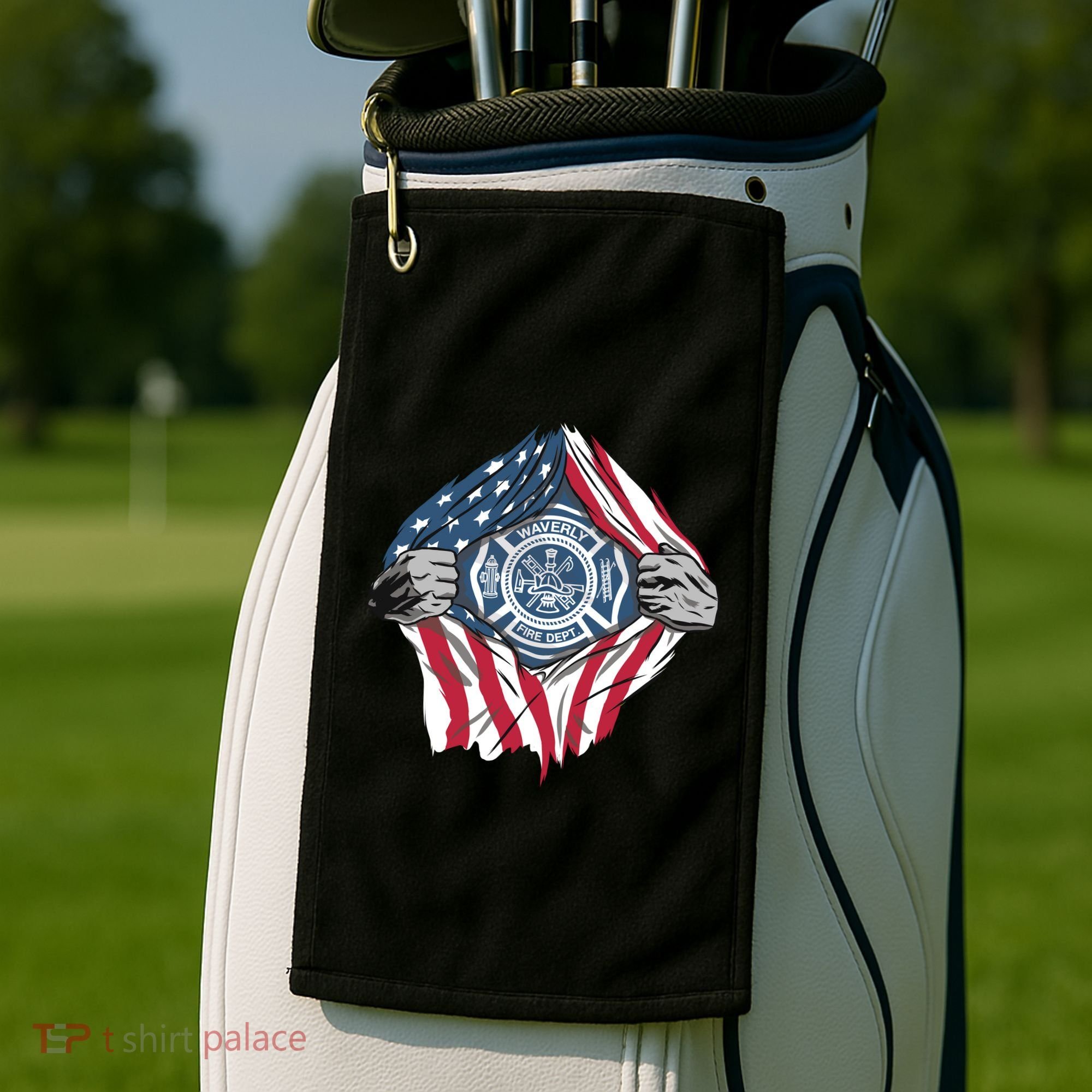 Super Fireman USA Golf Towel