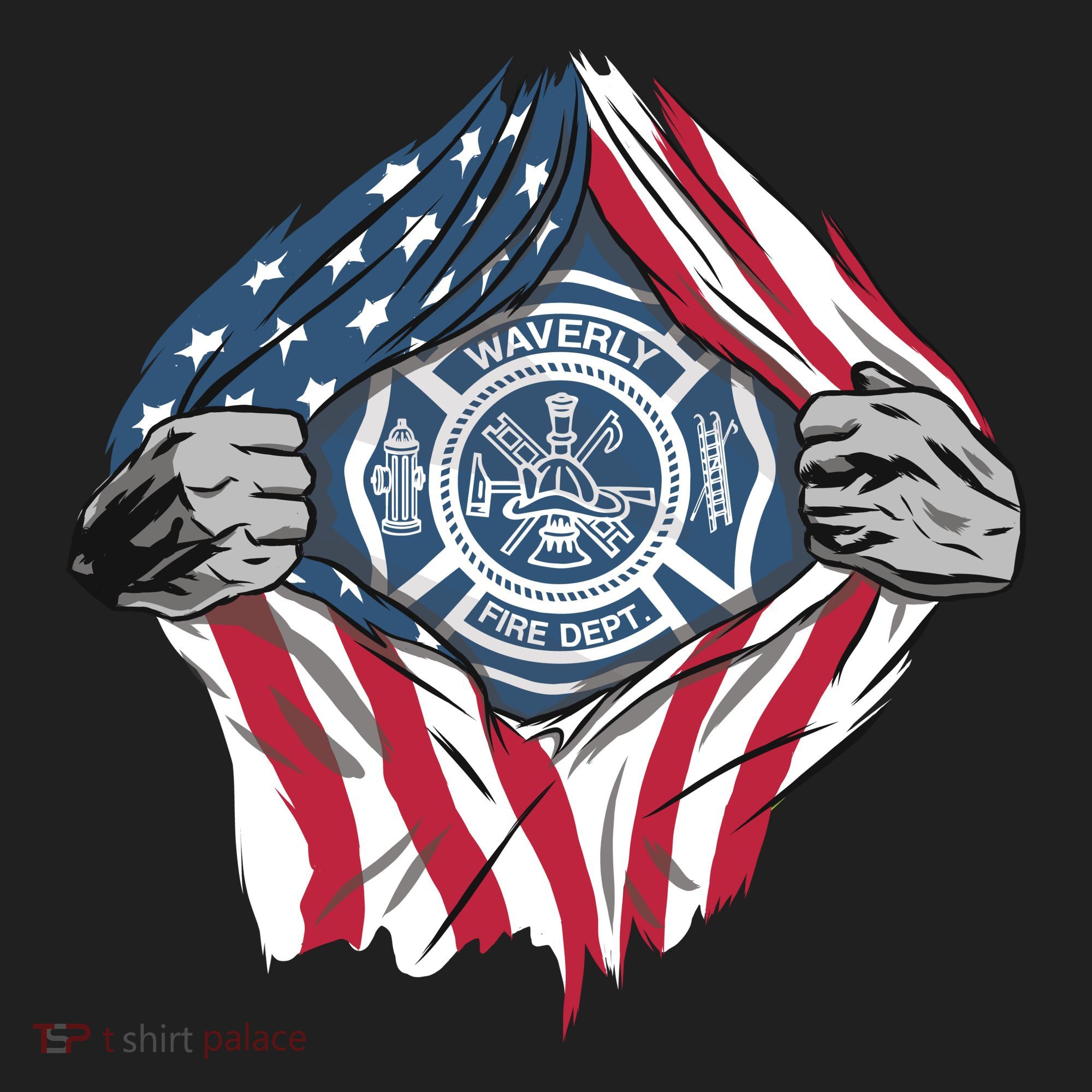 Super Fireman USA Golf Towel