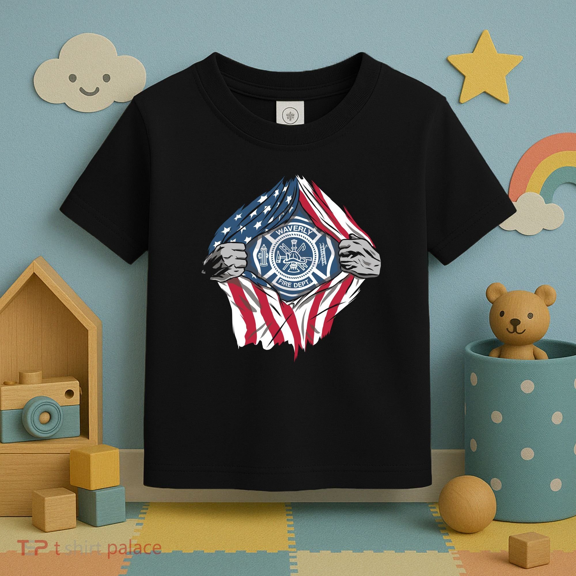 Super Fireman USA Toddler T-Shirt
