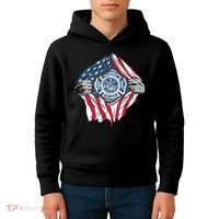 Super Fireman USA Kids Hoodie thumb 4