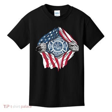 Super Fireman USA Kids T-Shirt