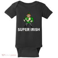 Super Irish Cloverleaf St. Patrick's Day Baby Bodysuit thumb 0