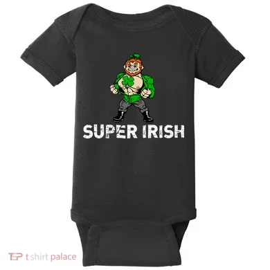 Super Irish Cloverleaf St. Patrick's Day Baby Bodysuit