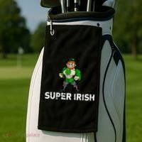 Super Irish Cloverleaf St. Patrick's Day Golf Towel thumb 2