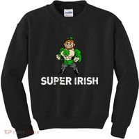Super Irish Cloverleaf St. Patrick's Day Kids Sweatshirt thumb 0