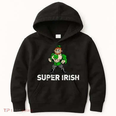 Super Irish Cloverleaf St. Patrick's Day Kids Hoodie