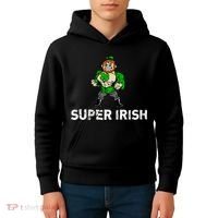 Super Irish Cloverleaf St. Patrick's Day Kids Hoodie thumb 4