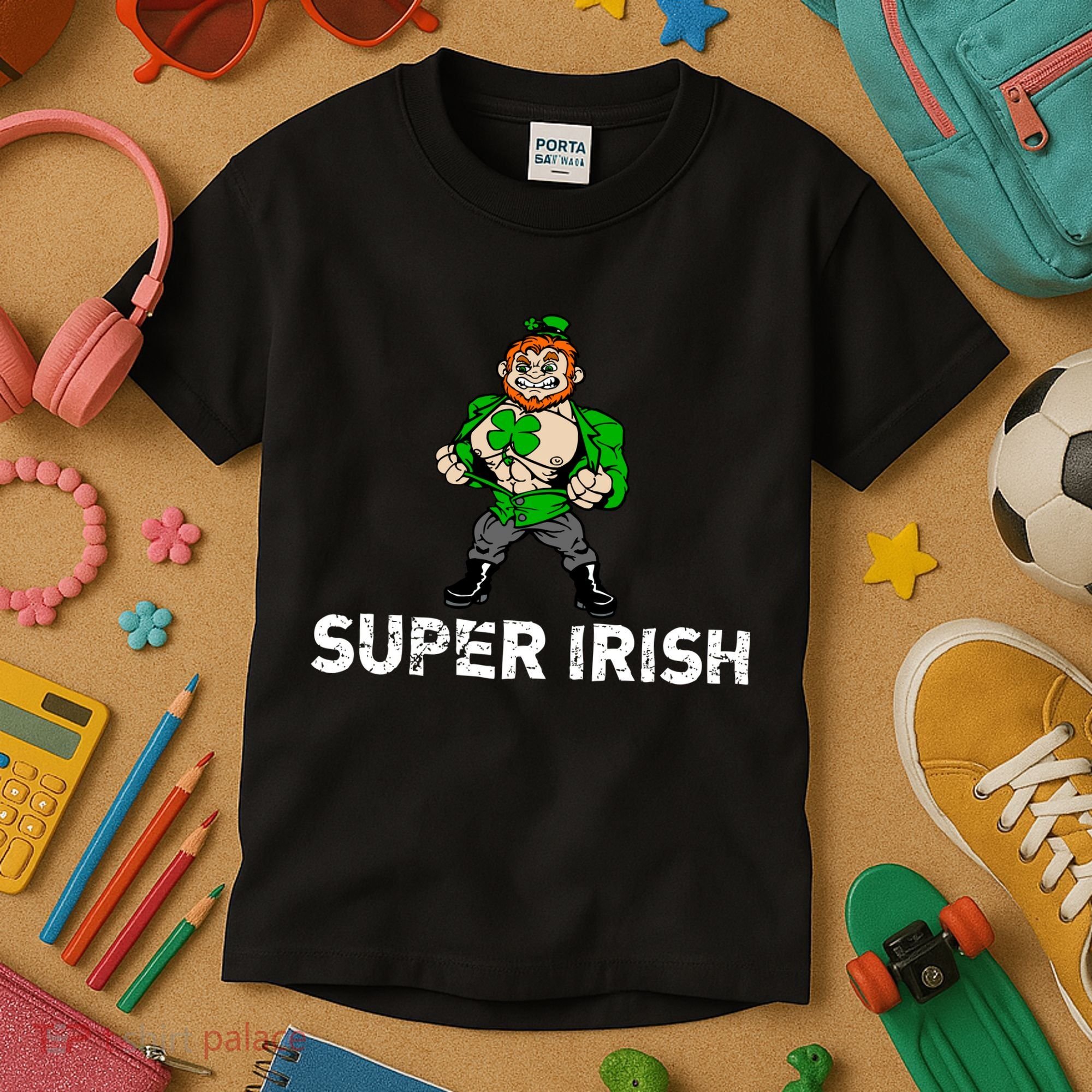 Super Irish Cloverleaf St. Patrick's Day Kids T-Shirt