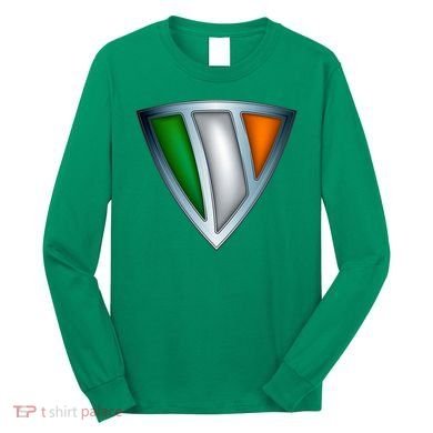 Super Irish Ireland Steel Shield Long Sleeve Shirt