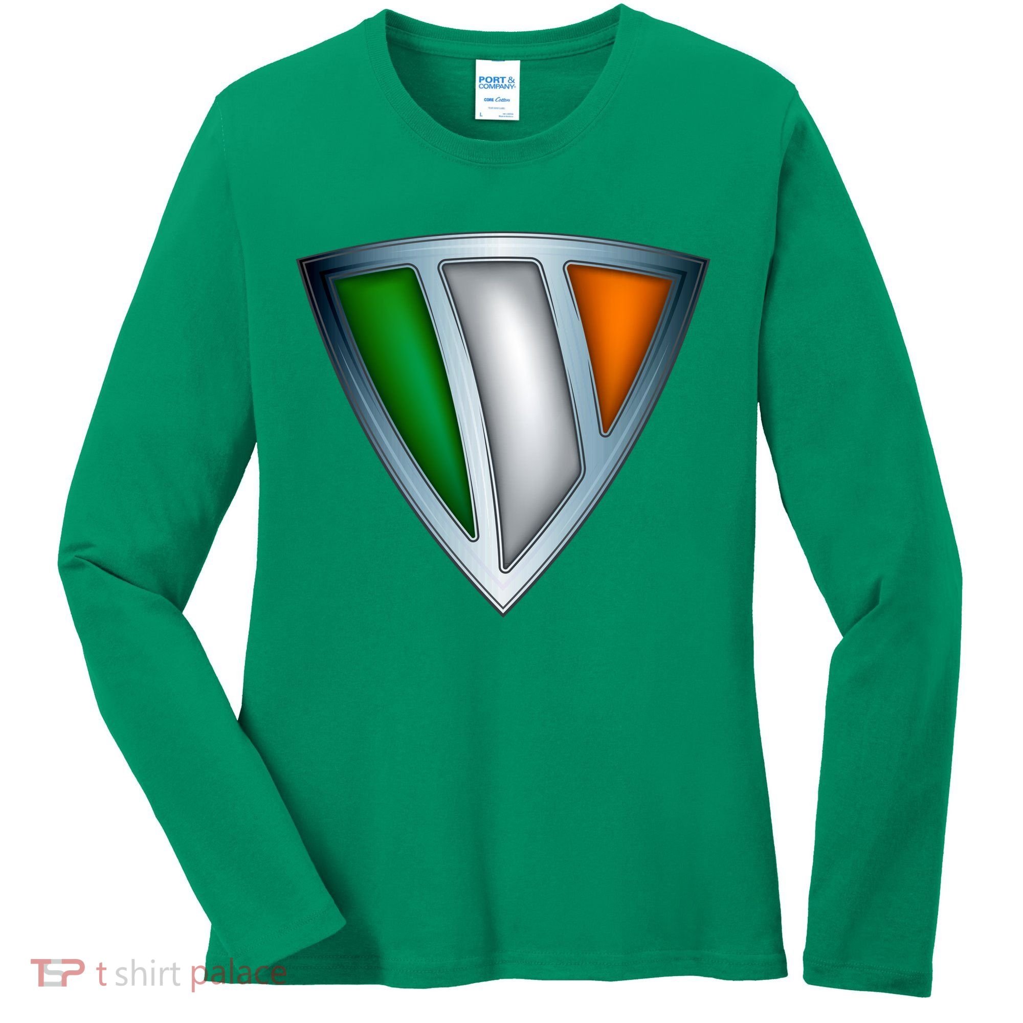 Super Irish Ireland Steel Shield Women's Long Sleeve Shirt