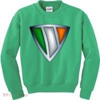 Super Irish Ireland Steel Shield Kids Sweatshirt thumb 0