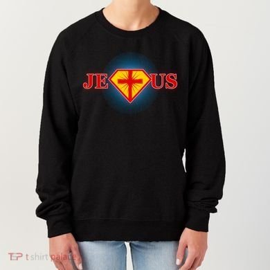 Super Jesus Superhero Comic Logo Women's Sweatshirt
