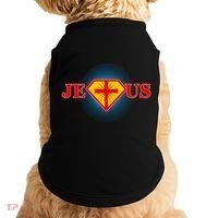 Super Jesus Superhero Comic Logo Doggie Tank thumb 0