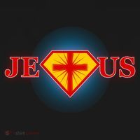 Super Jesus Superhero Comic Logo Doggie Tank thumb 4