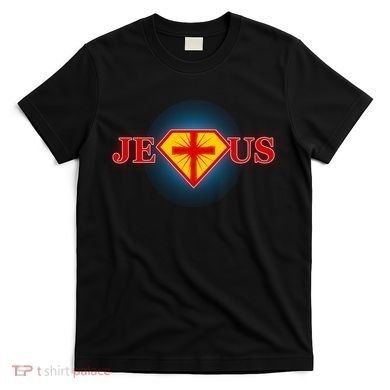 Super Jesus Superhero Comic Logo T-Shirt