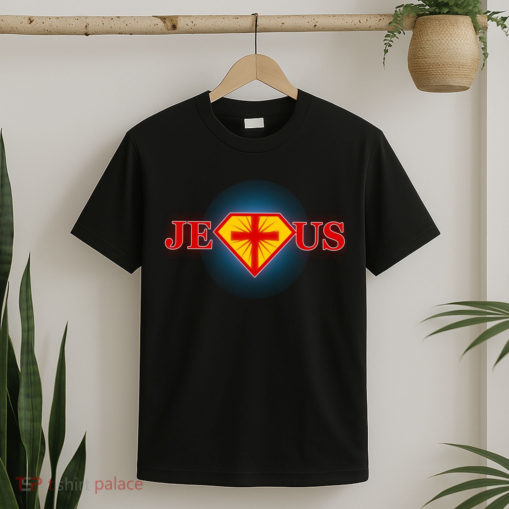 Super Jesus Superhero Comic Logo T-Shirt