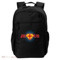 Super Jesus Superhero Comic Logo Backpack thumb 0