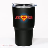 Super Jesus Superhero Comic Logo Tumbler thumb 0