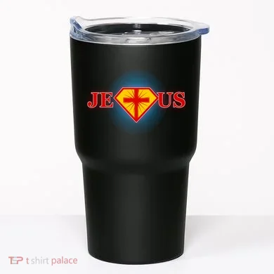 Super Jesus Superhero Comic Logo Tumbler