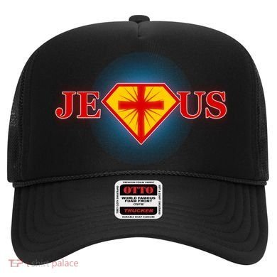 Super Jesus Superhero Comic Logo Hat