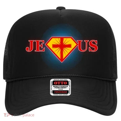 Super Jesus Superhero Comic Logo Hat