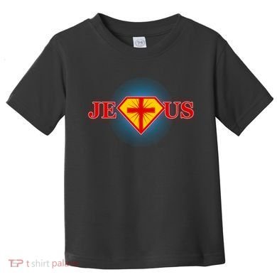 Super Jesus Superhero Comic Logo Toddler T-Shirt