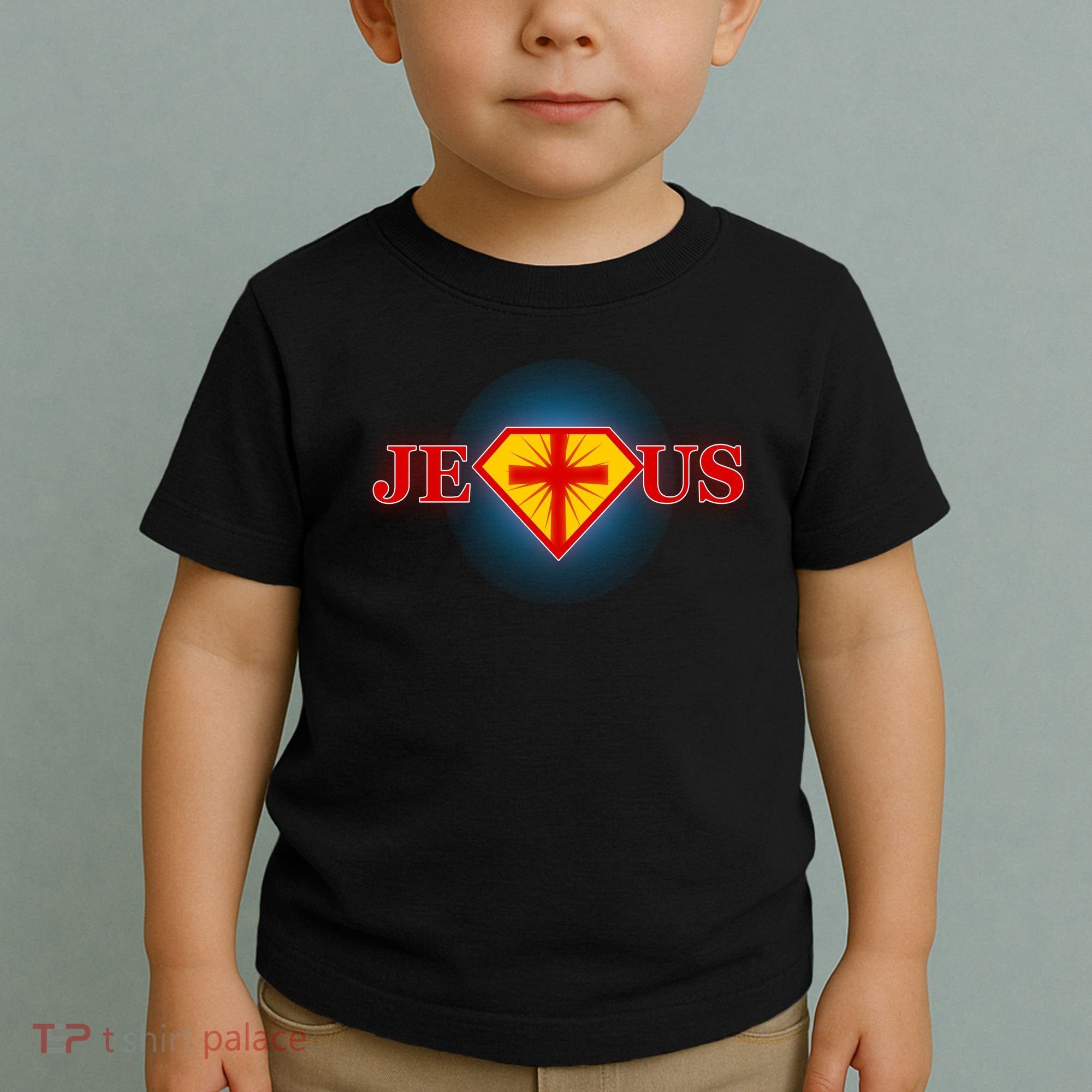 Super Jesus Superhero Comic Logo Toddler T-Shirt