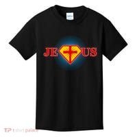 Super Jesus Superhero Comic Logo Kids T-Shirt thumb 0