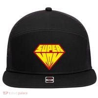Super Mom Comic Superhero 7 Panel Mesh Trucker Snapback Hat thumb 0