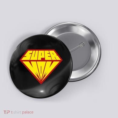 Super Mom Comic Superhero Button