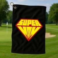 Super Mom Comic Superhero Golf Towel thumb 1