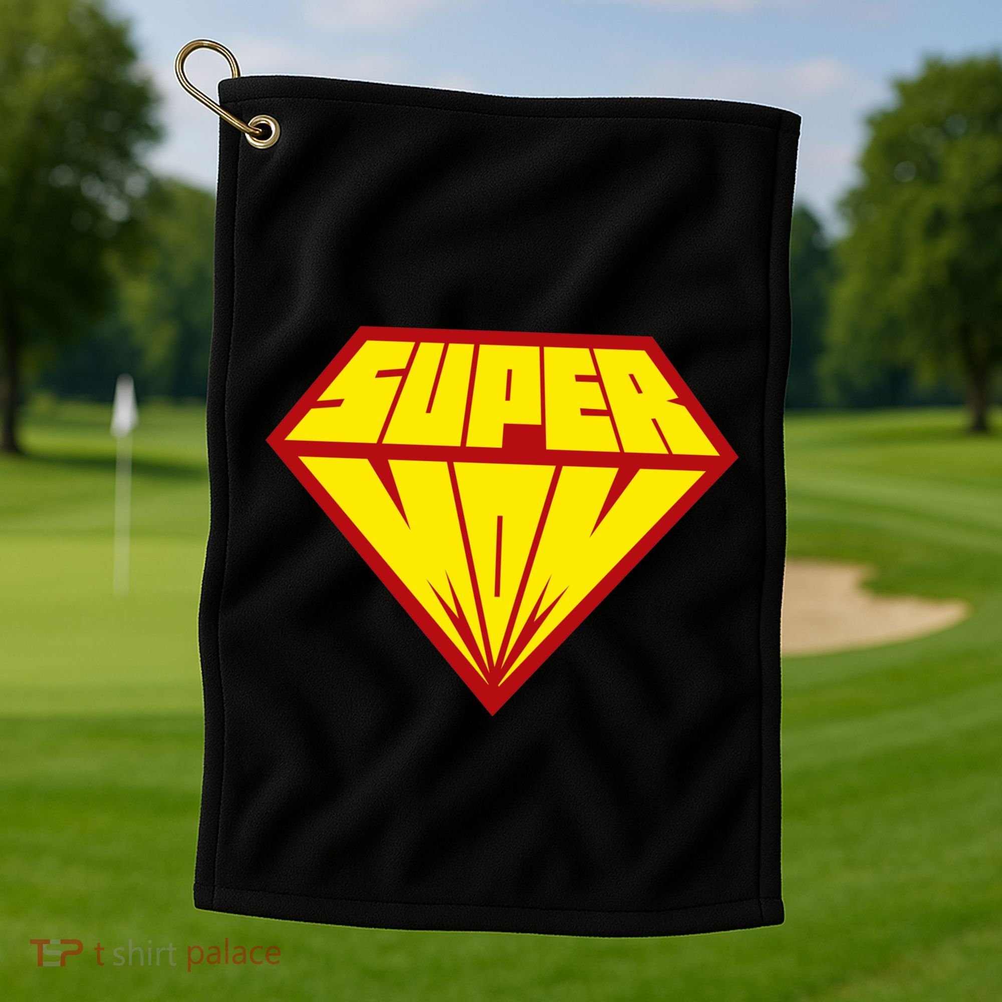 Super Mom Comic Superhero Golf Towel