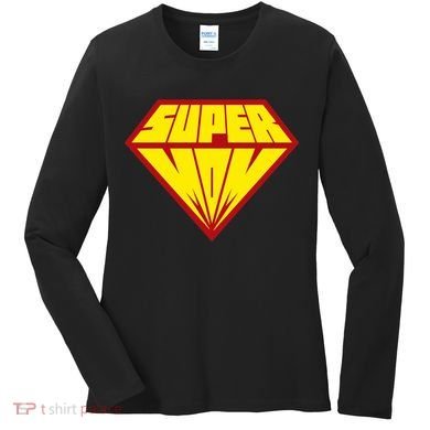 Super Mom Comic Superhero Women's Long Sleeve Shirt