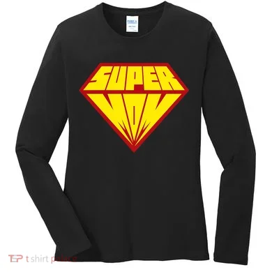 Super Mom Comic Superhero Women's Long Sleeve Shirt