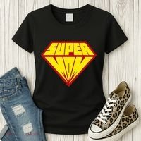 Super Mom Comic Superhero Women's T-Shirt thumb 3