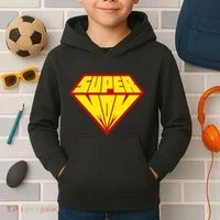 Super Mom Comic Superhero Kids Hoodie thumb 2
