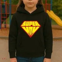 Super Mom Comic Superhero Kids Hoodie thumb 3