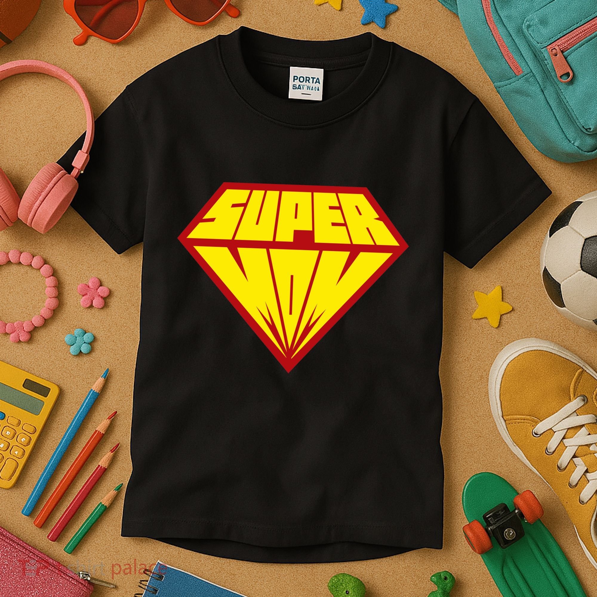 Super Mom Comic Superhero Kids T-Shirt