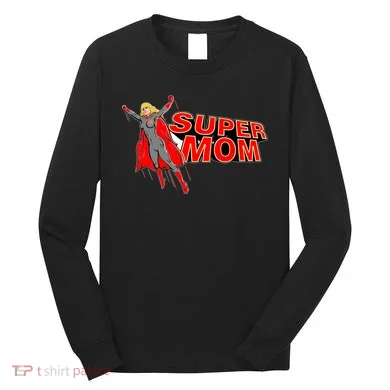 Super Mom Figure Long Sleeve Shirt
