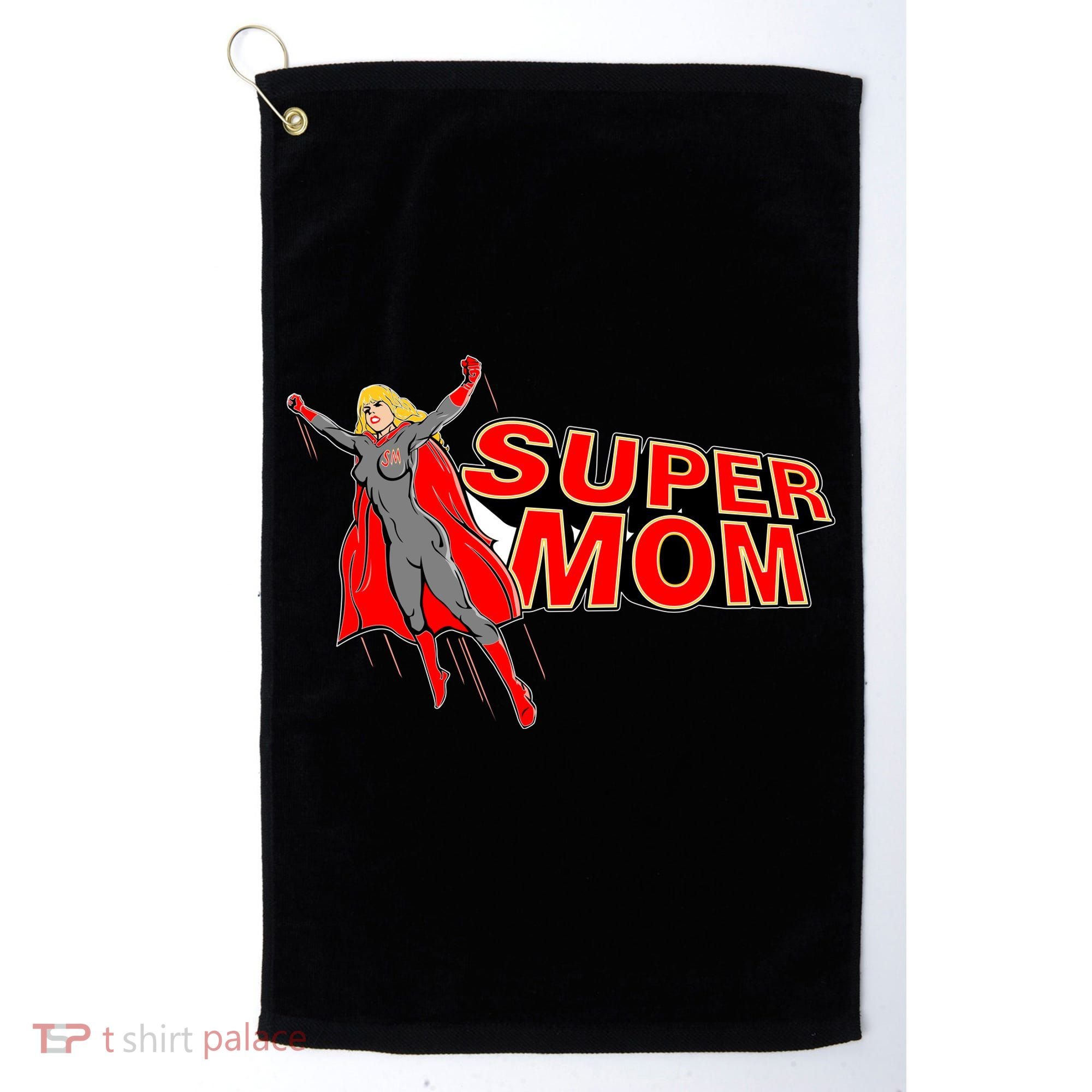 Super Mom Figure Golf Towel