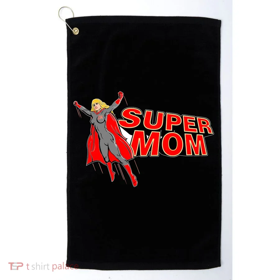 Super Mom Figure Golf Towel