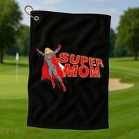 Super Mom Figure Golf Towel thumb 1
