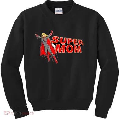 Super Mom Figure Kids Sweatshirt