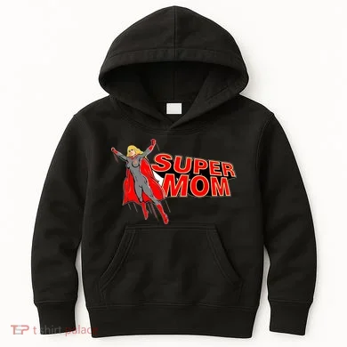 Super Mom Figure Kids Hoodie