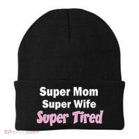 Super Mom Super Wife Super Tired Beanie thumb 0