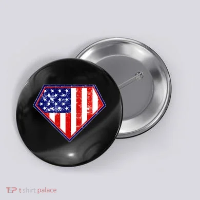 Super Patriot US Flag Button